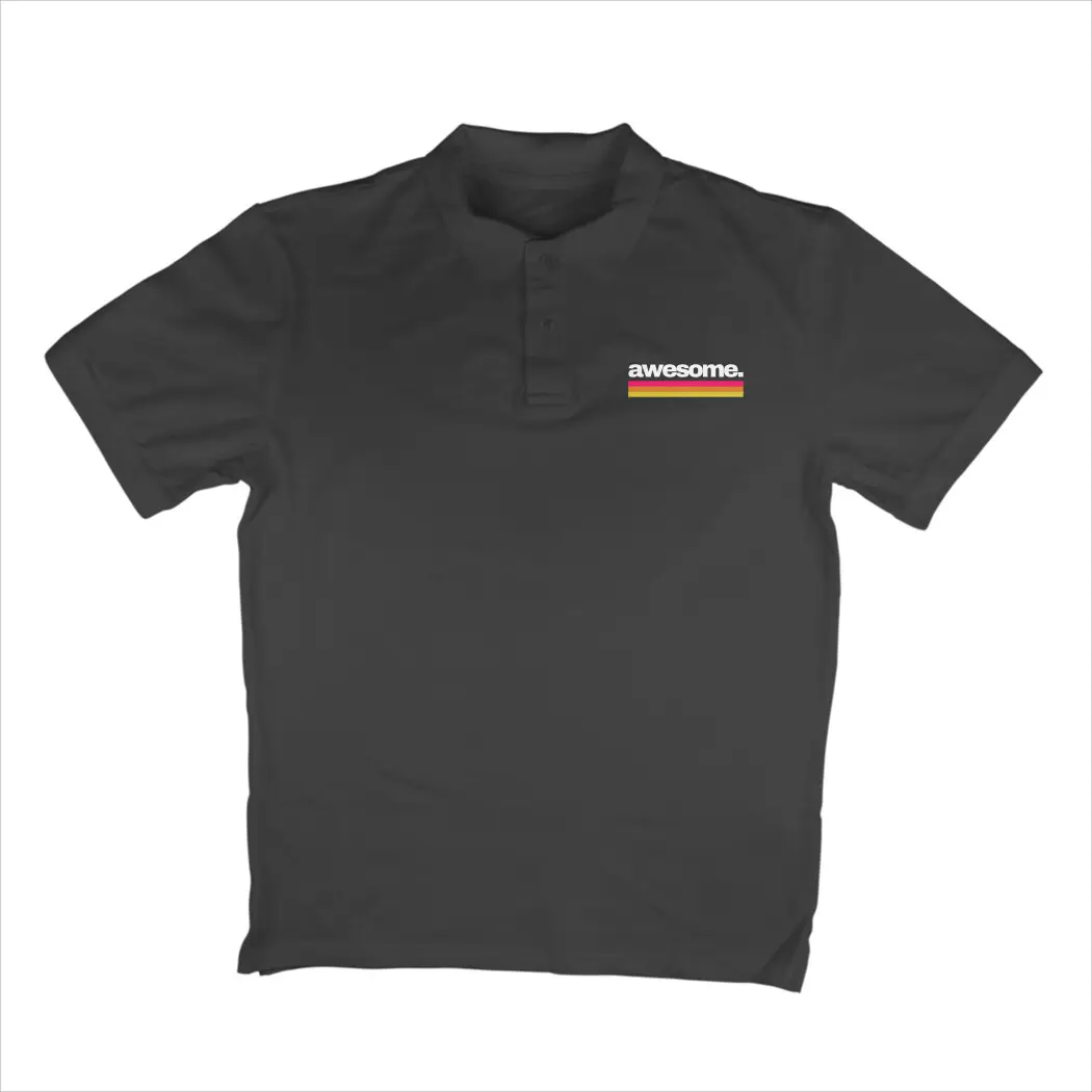 Men's black polo t-shirt