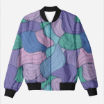 Color wave bomber jacket