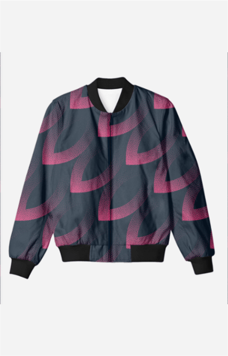 Patterned bomber jacket