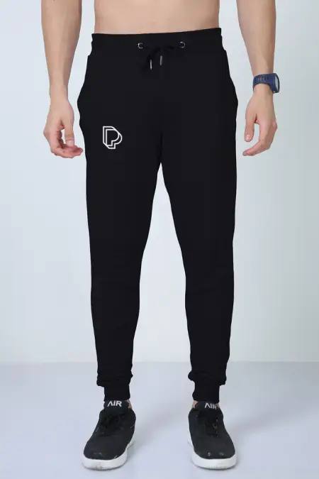 Black unisex joggers