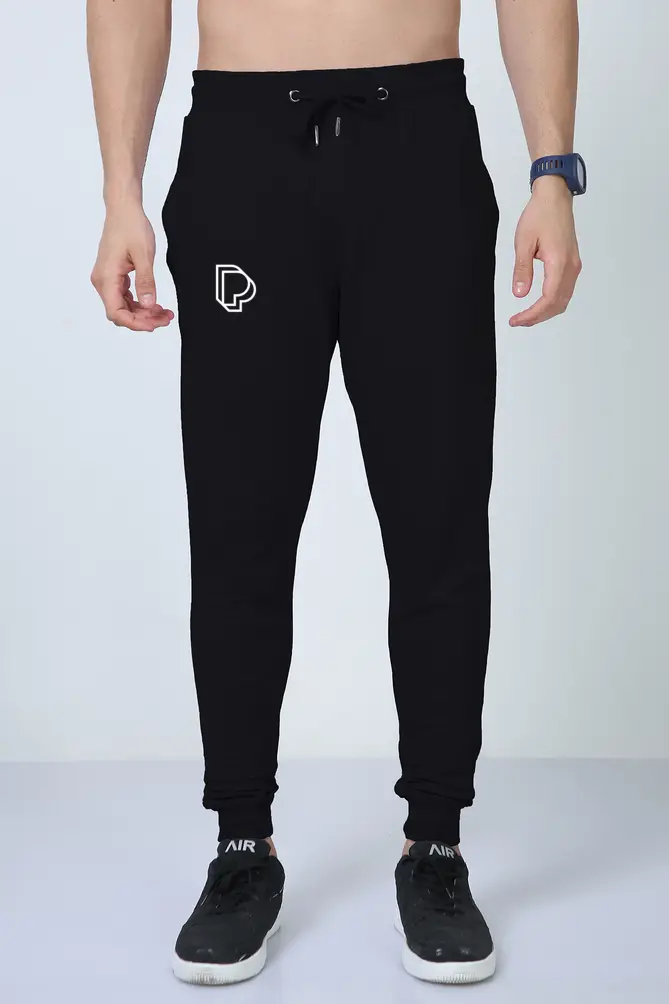 Black unisex joggers