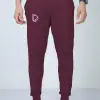 Maroon unisex joggers