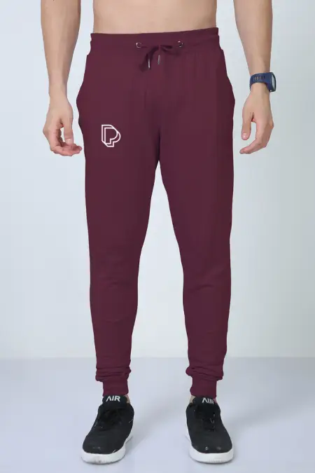 Maroon unisex joggers