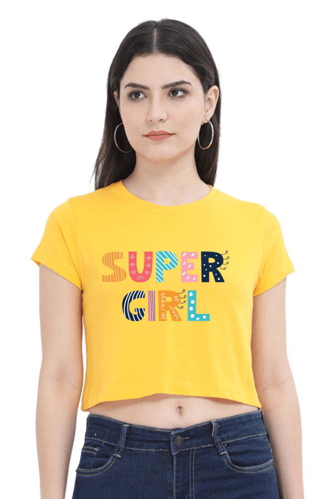 Yellow crop top